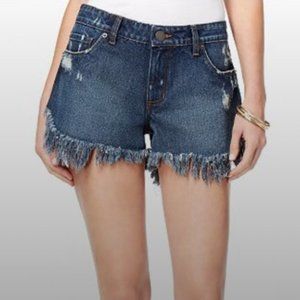 STS Blue Cheeky Frayed Hem/Distressed Denim Shorts